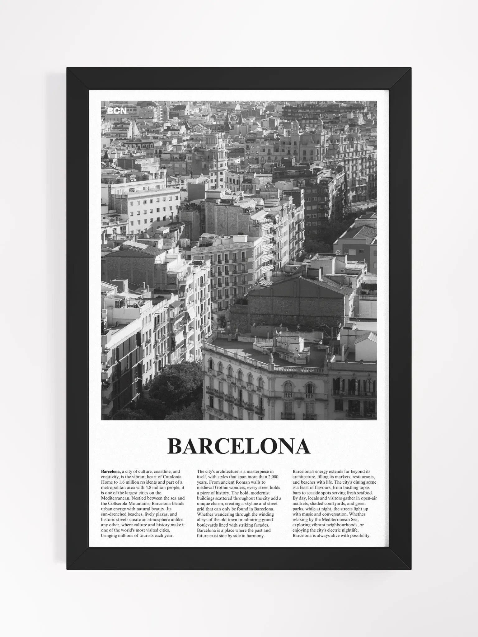 Barcelona 02 Newspaper Poster | Framed product image (5)