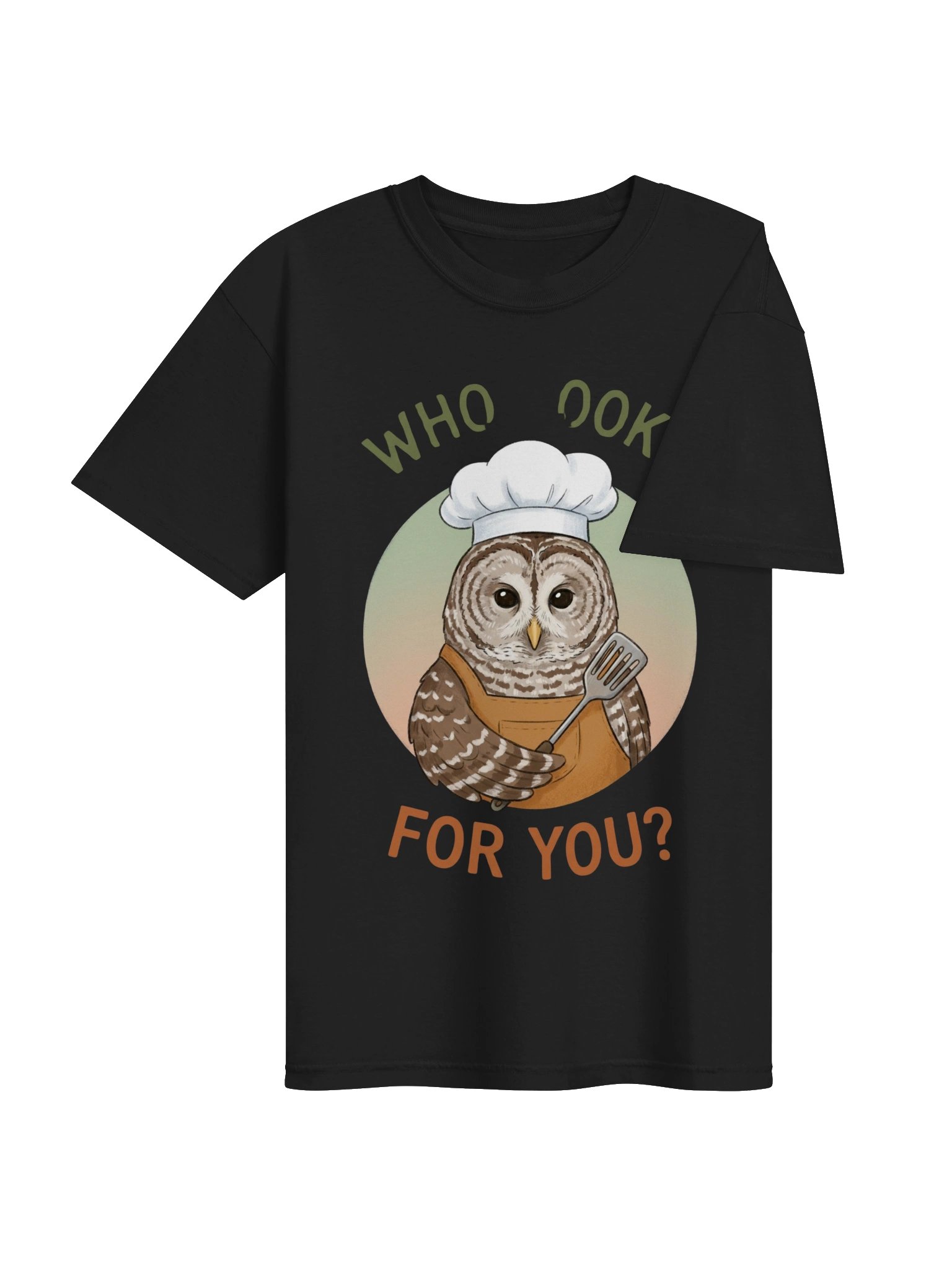 Who Cooks for You Owl Bird Pun Chef Cute Cooking Graphic T-Shirt product image (16)