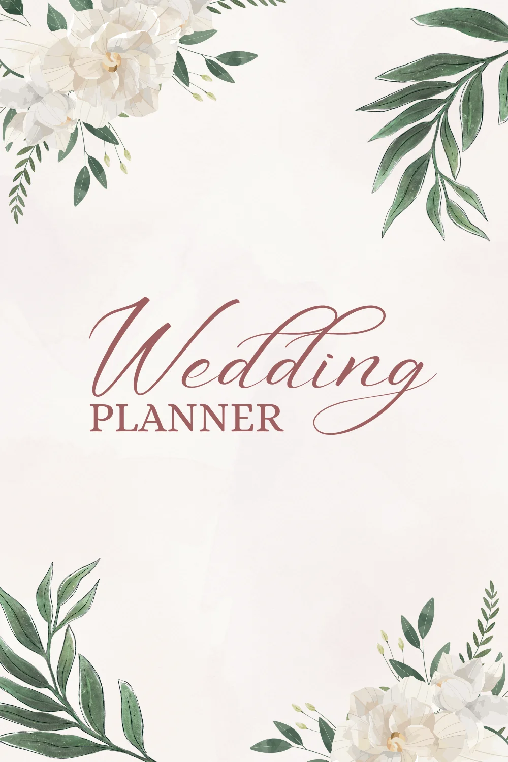 White Floral Wedding Planner Template product image (1)