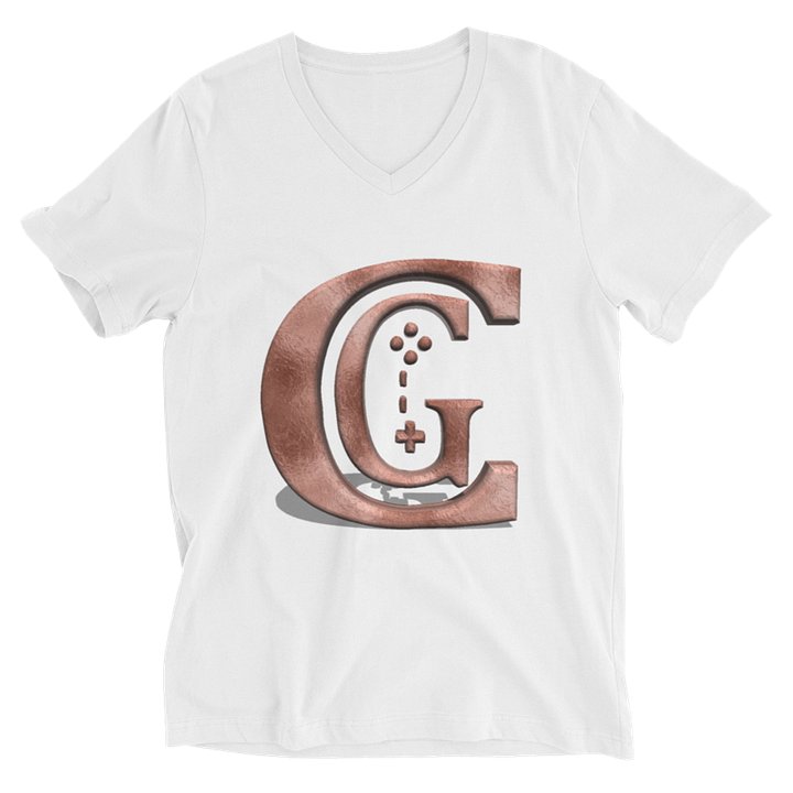 V-Neck Rose Gold Logo T-shirt product image (1)