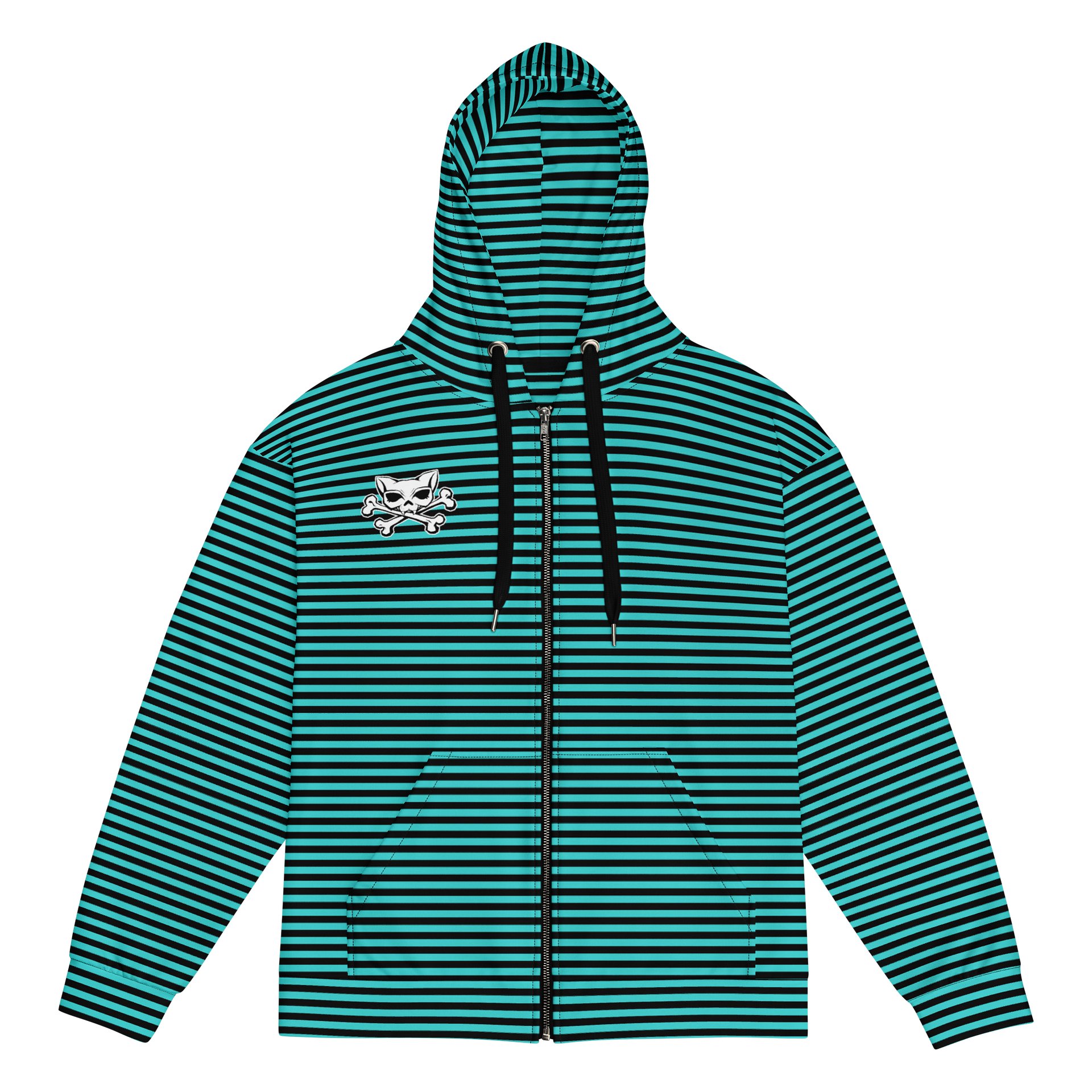 Blaque and Turquoise Stripped Hoodie product image (1)