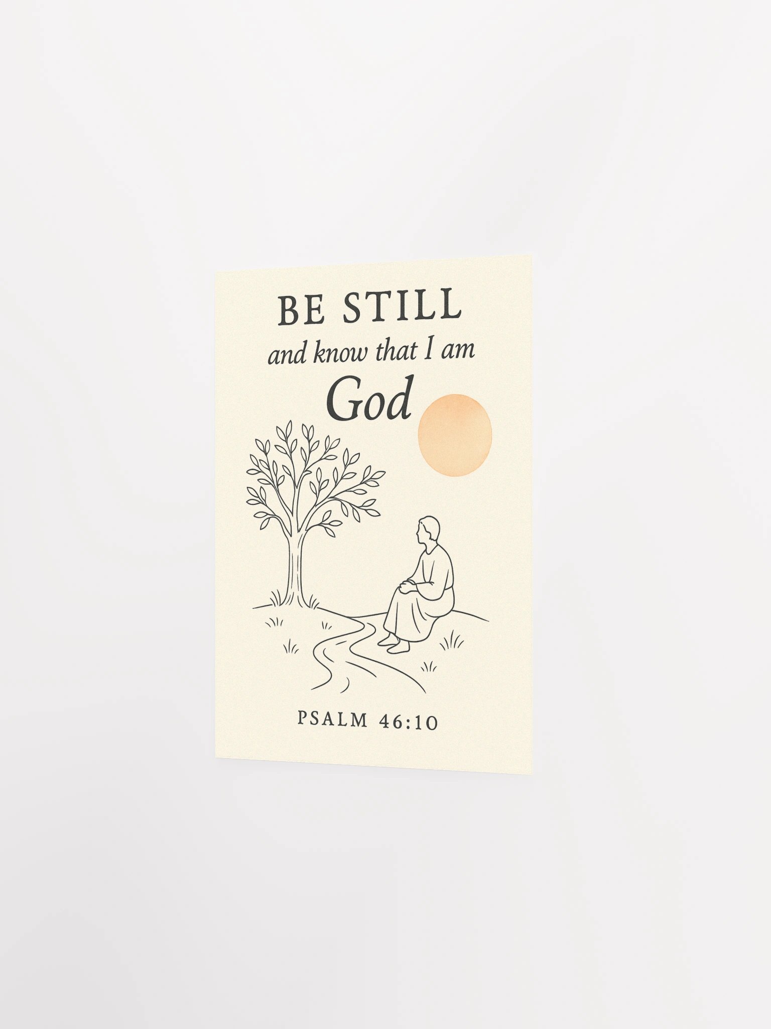 Psalm 46:10 Christian Poster – Be Still and Know That I Am God Scripture Wall Art product image (5)