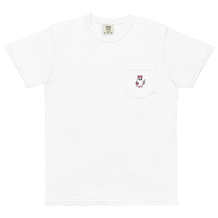 Cute Ghost Cotton Pocket T-Shirt product image (1)