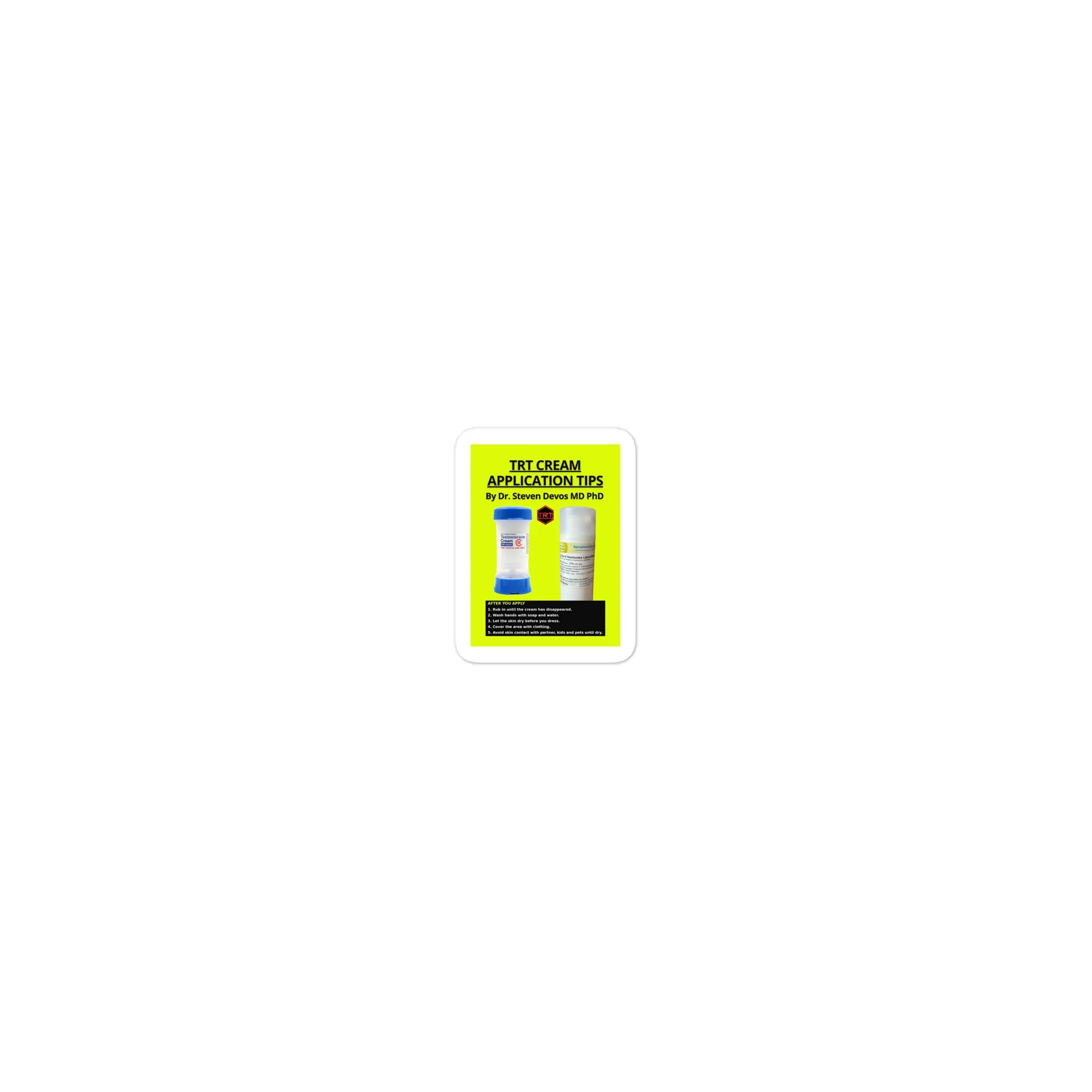 TRT Cream Application Tips (sticker) product image (1)