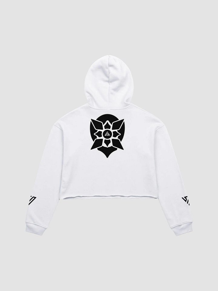 White Cyber Arkiden Crop Hoodie product image (2)