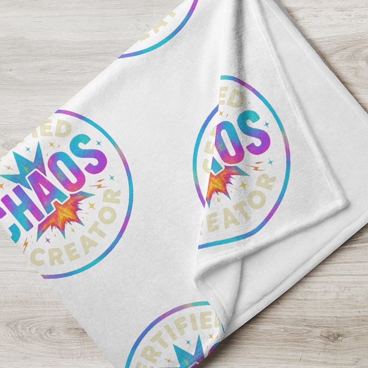 Certified Chaos Creator Throw Blanket (White) product image (2)