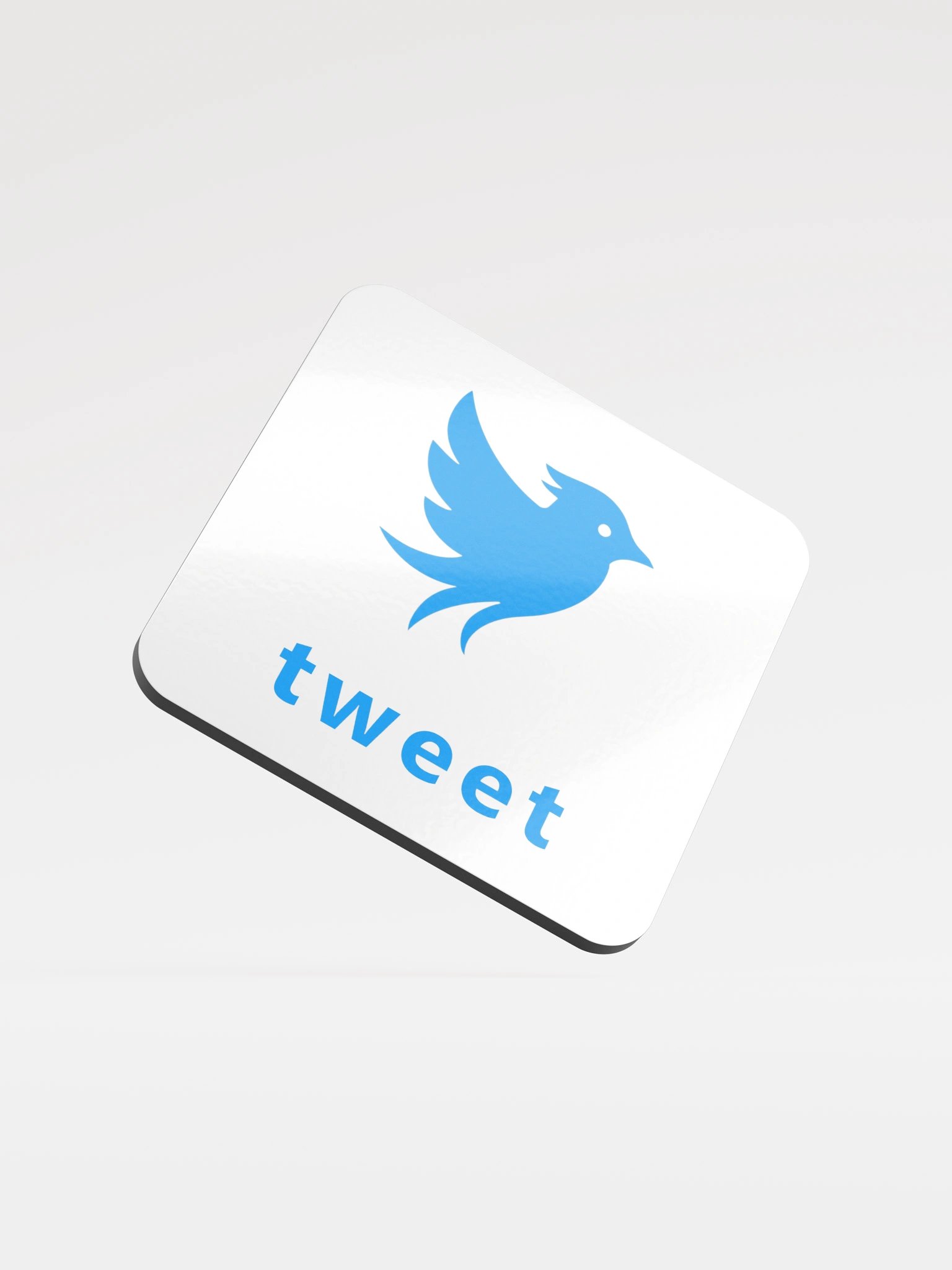 Tweet Logo - White Coaster product image (1)