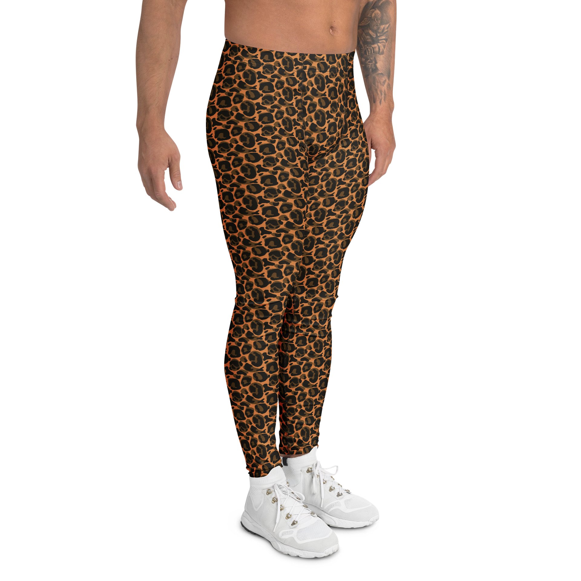 Casual Leopard Print Men's Athletic Leggings product image (3)