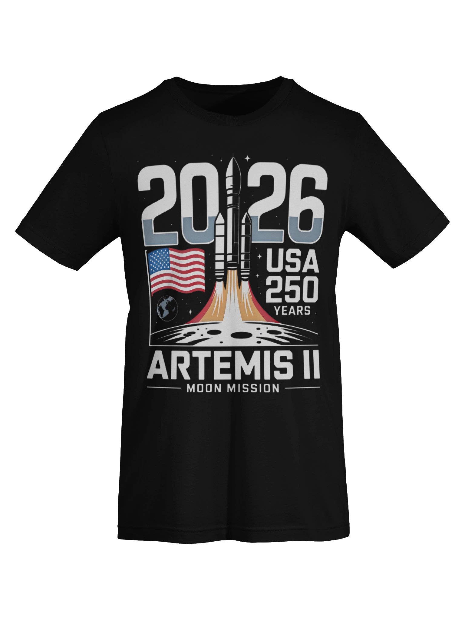 2026 250 Years Artemis II Launch Back to The Moon Mission Supersoft T-shirt product image (55)