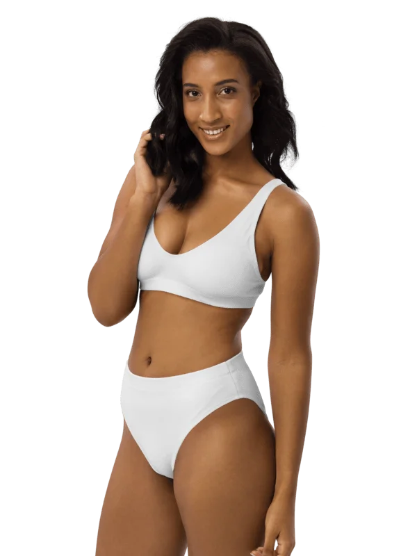 His House Womens High Waisted Bikini Set - White product image (1)