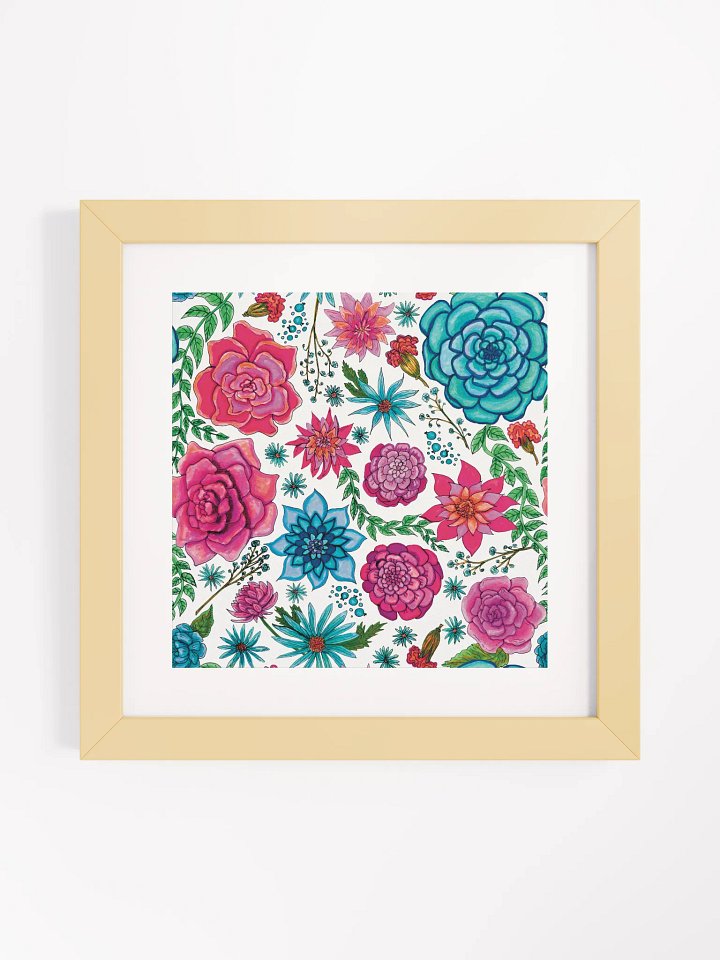 Bold Blooms on White | Square Print | by Monique Faella Designs™ | Framed Coastal Wall Art | Museum-Quality Print product image (21)