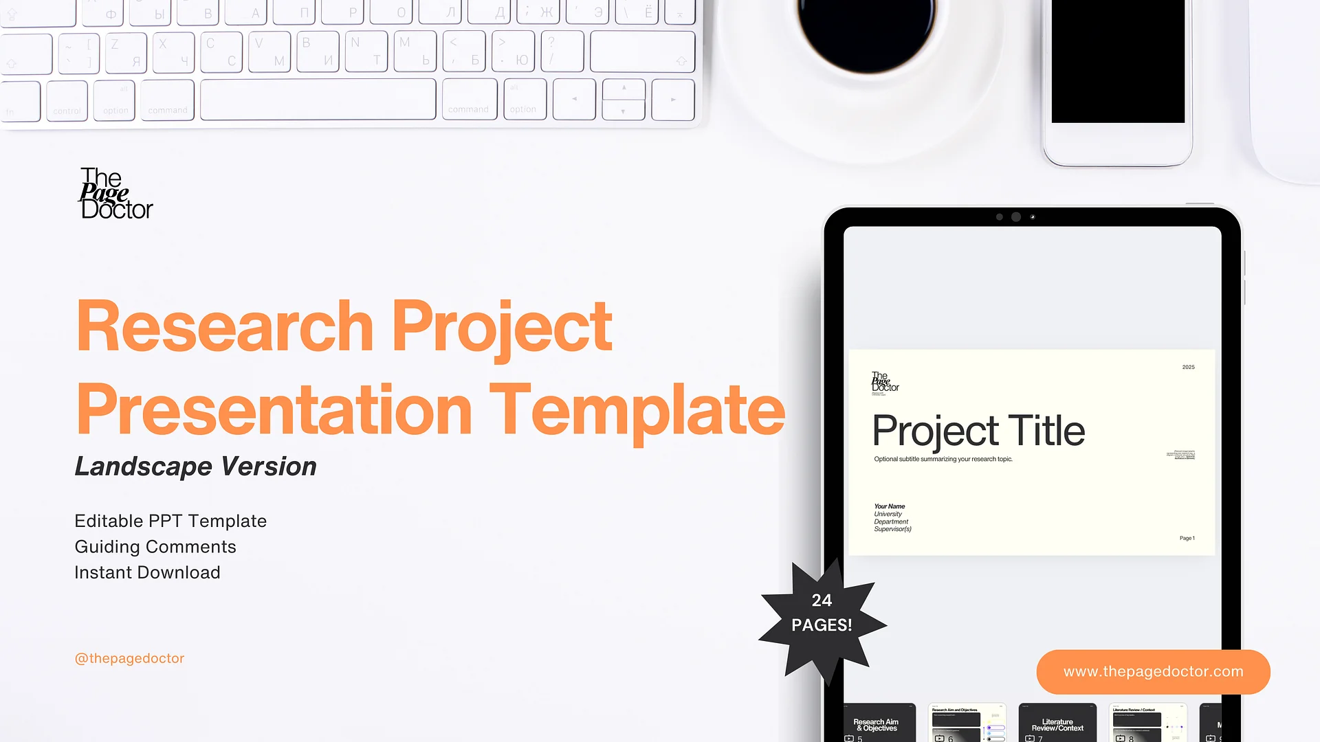 Research Project Presentation Template | Editable product image (2)