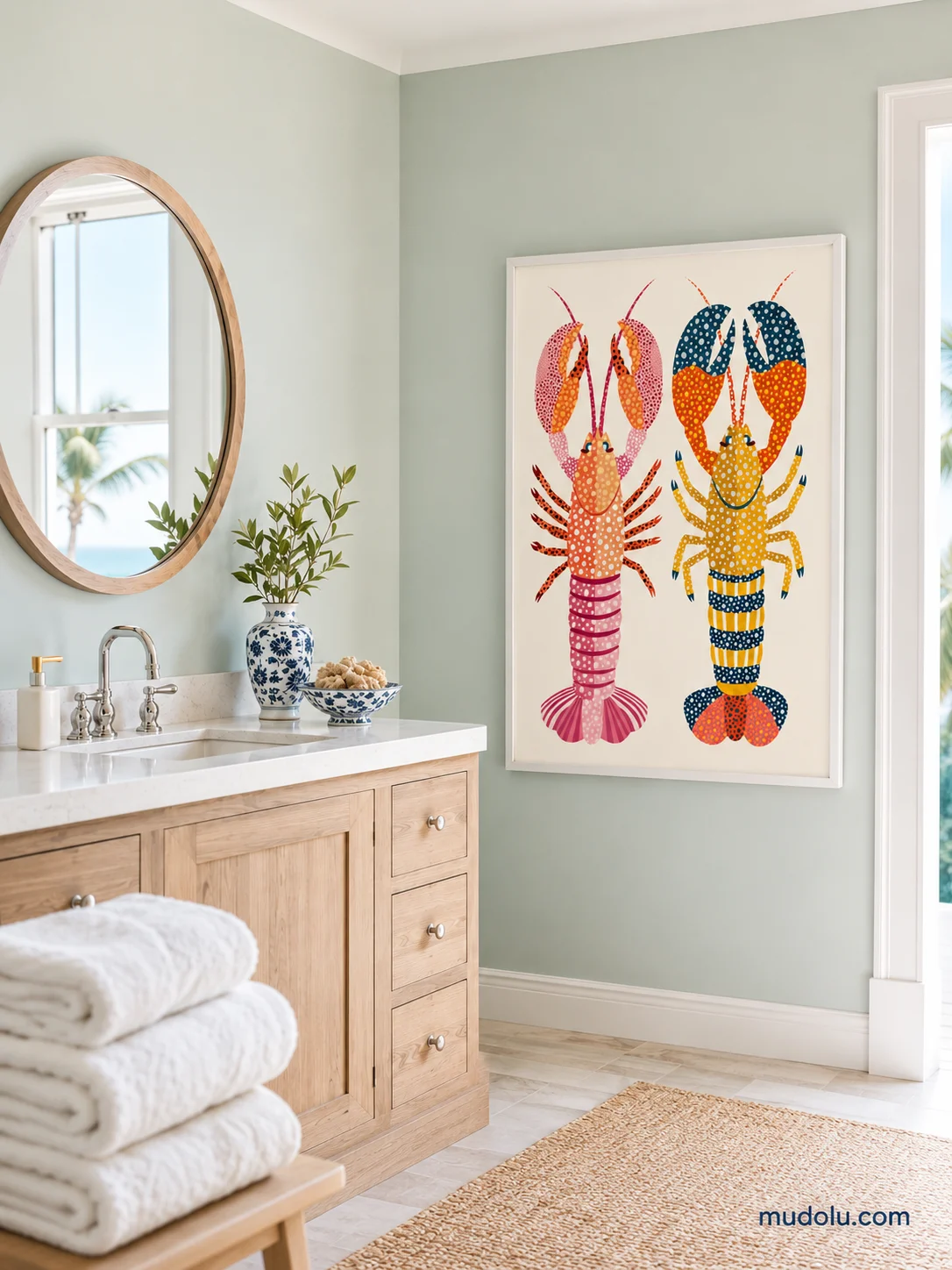 Colorful Lobster Wall Art, Coastal Seafood Printable product image (9)