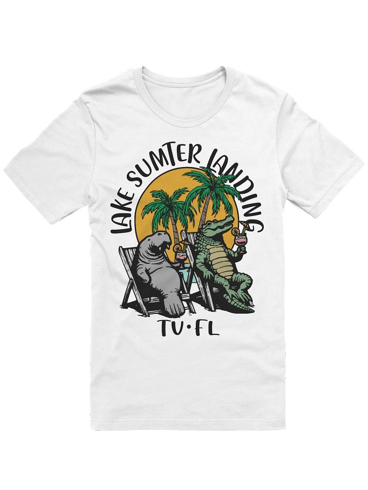 Lake Sumter Landing TV Florida USA Fun Manatee Alligator Design T-shirt product image (2)