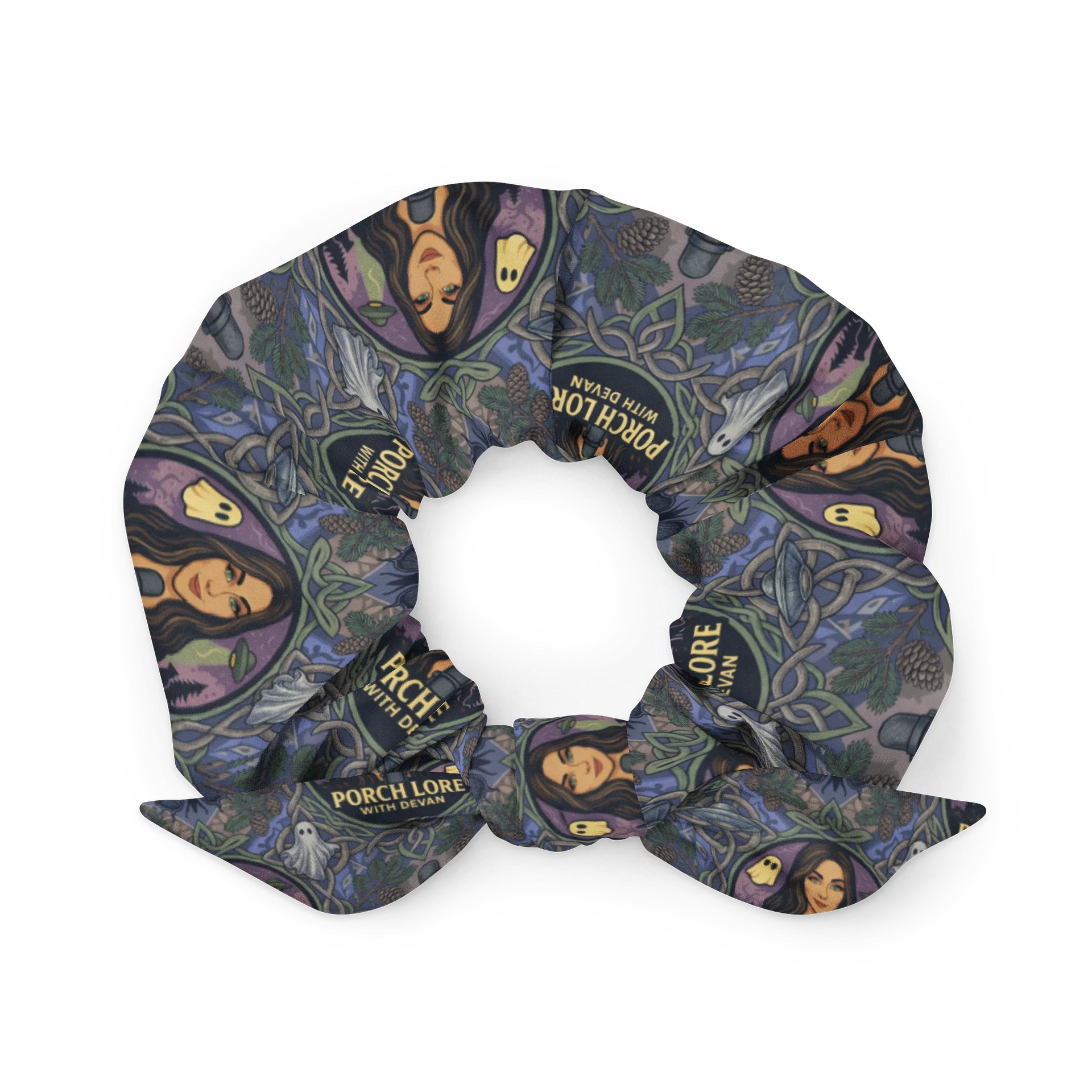 PORCH LORE DEVAN PERIWINKLE MOTH SCRUNCHIE product image (1)