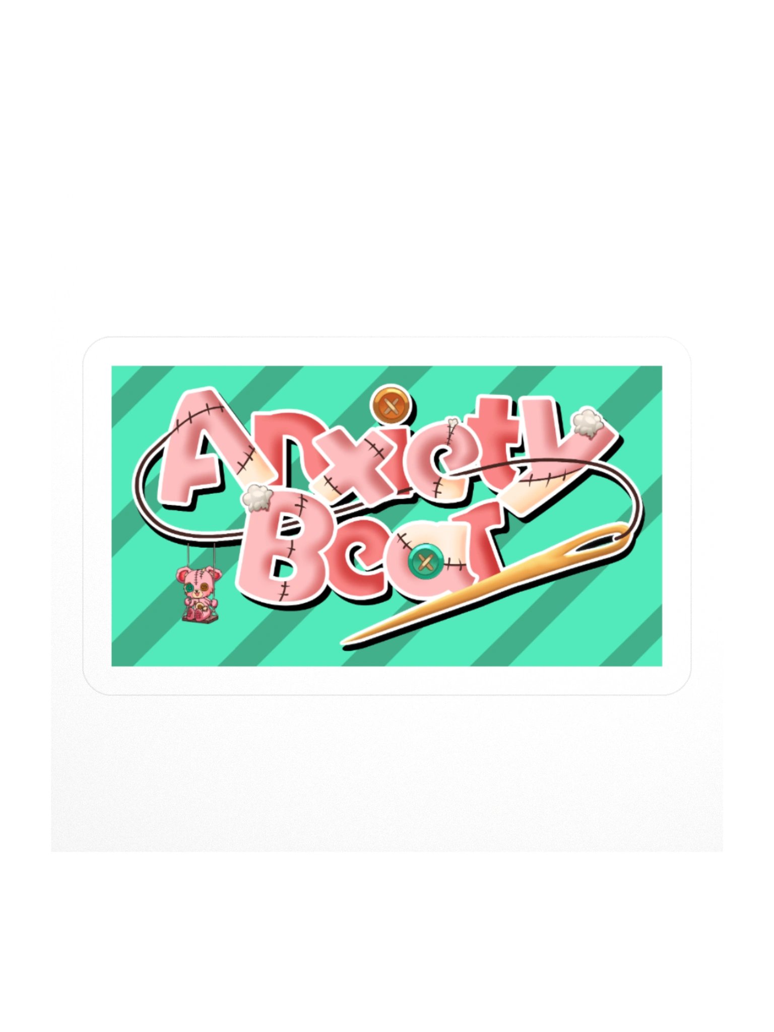 Anxiety Bear Logo Sticker product image (1)