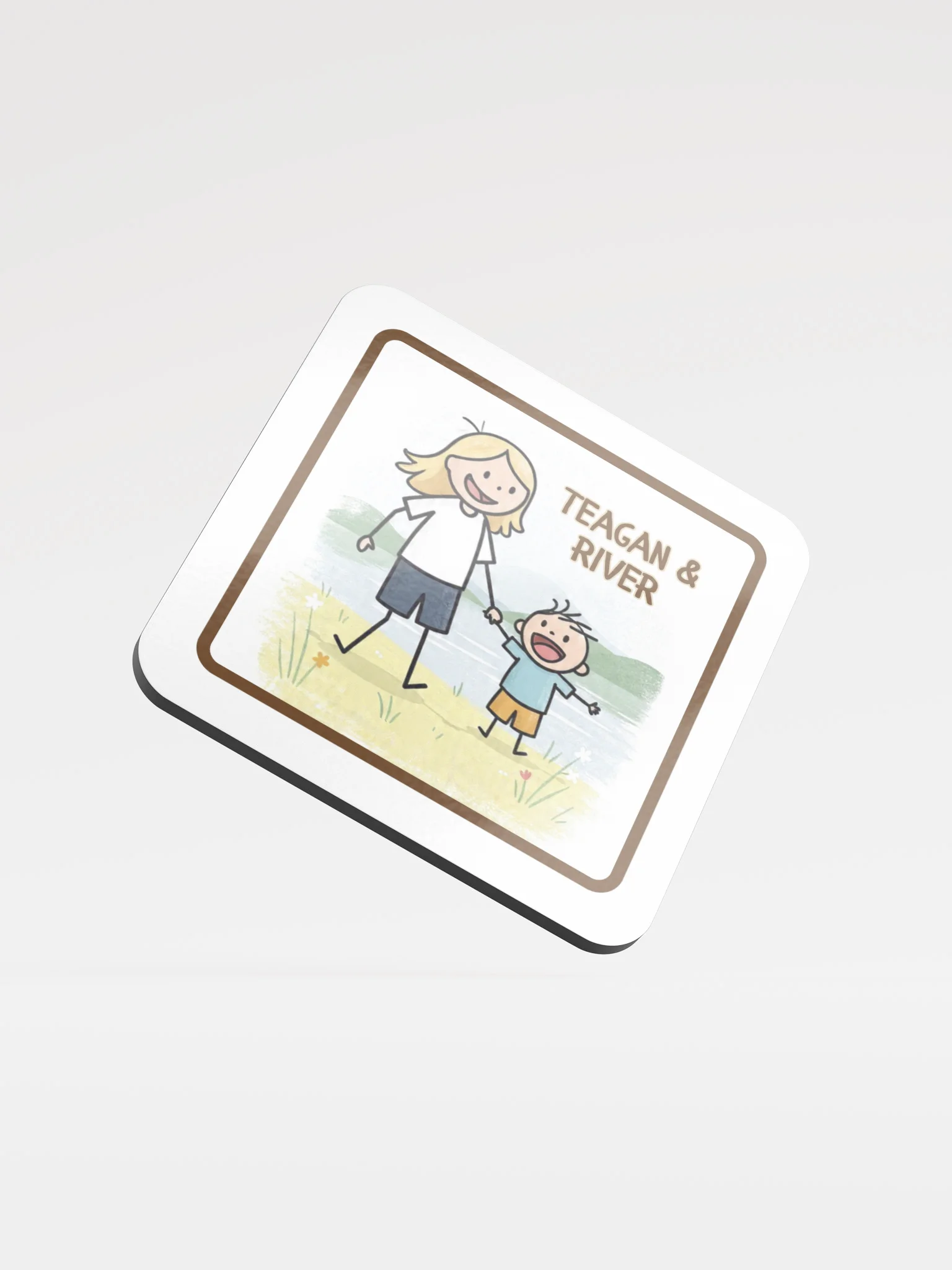 Teagan & River Personalized Cork Coaster product image (1)