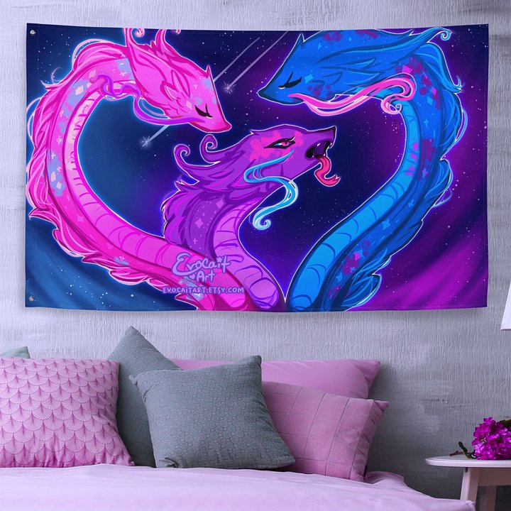 Fantasy Hydra Bisexual Subtle Pride Flag product image (1)