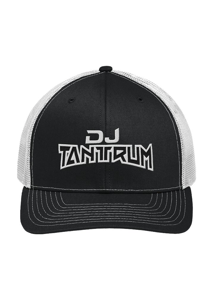 DJ TanTrum Trucker Hat (White & Black Trimmed Logo) product image (64)