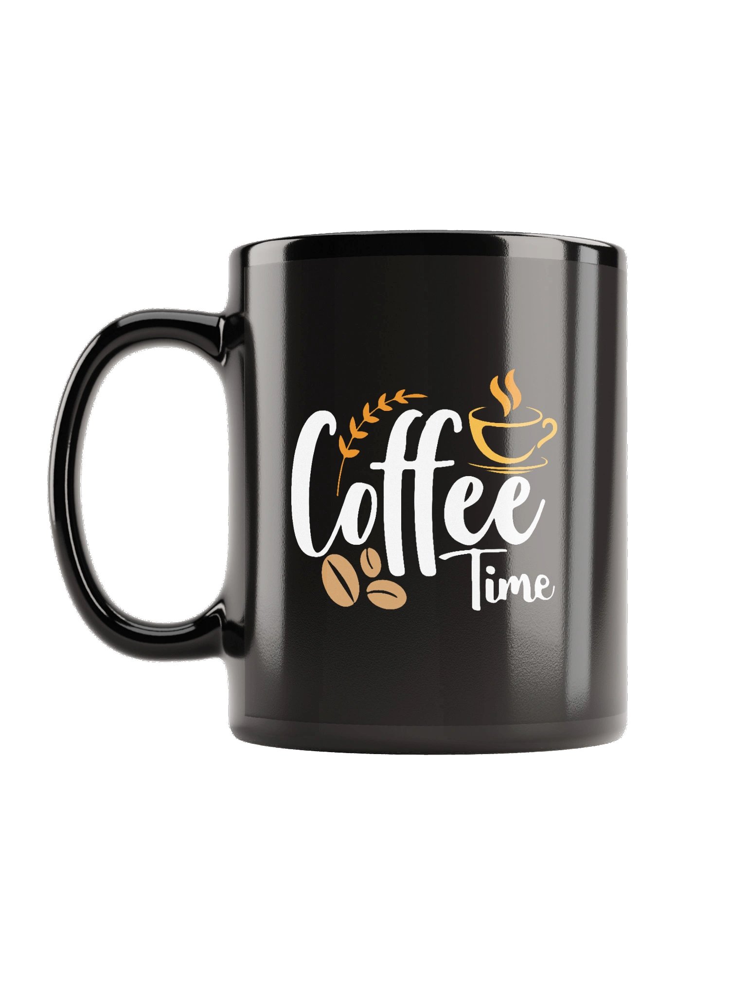 Coffee Time Black Glossy Mug product image (1)