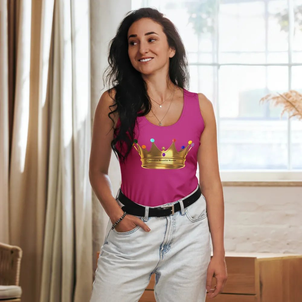 Queendom Beautiful Women Crown Tank Top/Fuchsia (TM) product image (1)
