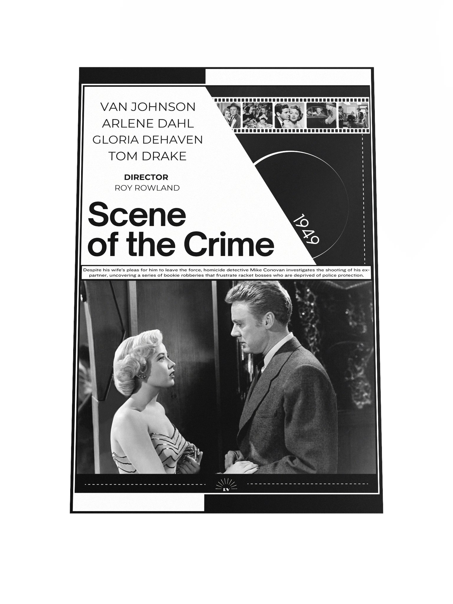 Scene of the Crime with Van Johnson, Arlene Dahl and Gloria DeHaven 1949 | Movie Poster | 12x18 Wall Art product image (1)