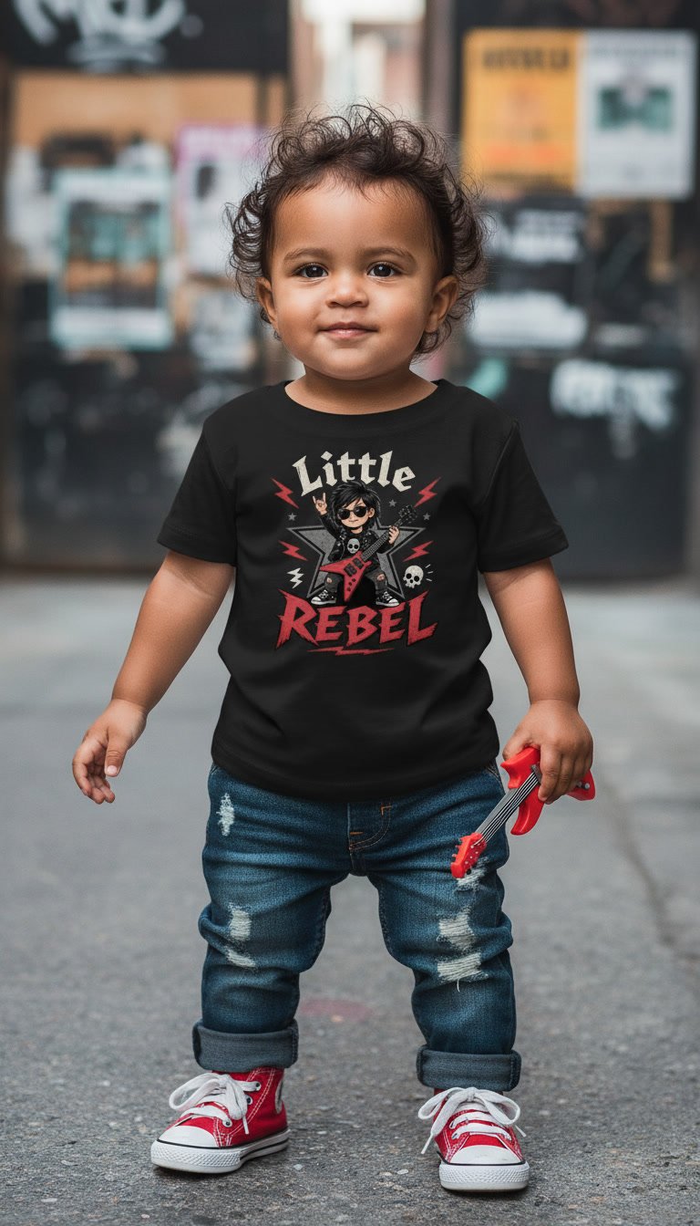 "Little Rebel" Baby Jersey T-Shirt product image (3)