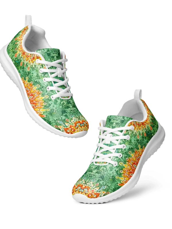 Golden Mandala Energy: Emerald Breeze Women's Athletic Shoes product image (5)