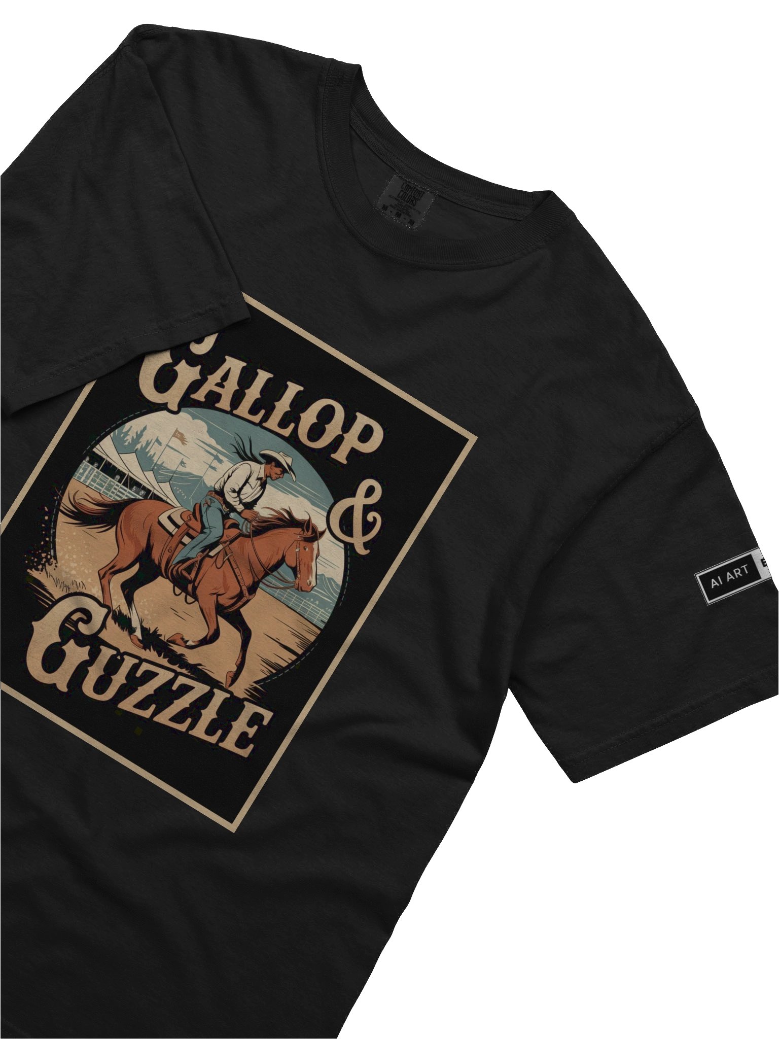 "GALLOP & GUZZLE" 100% cotton T-shirt product image (3)