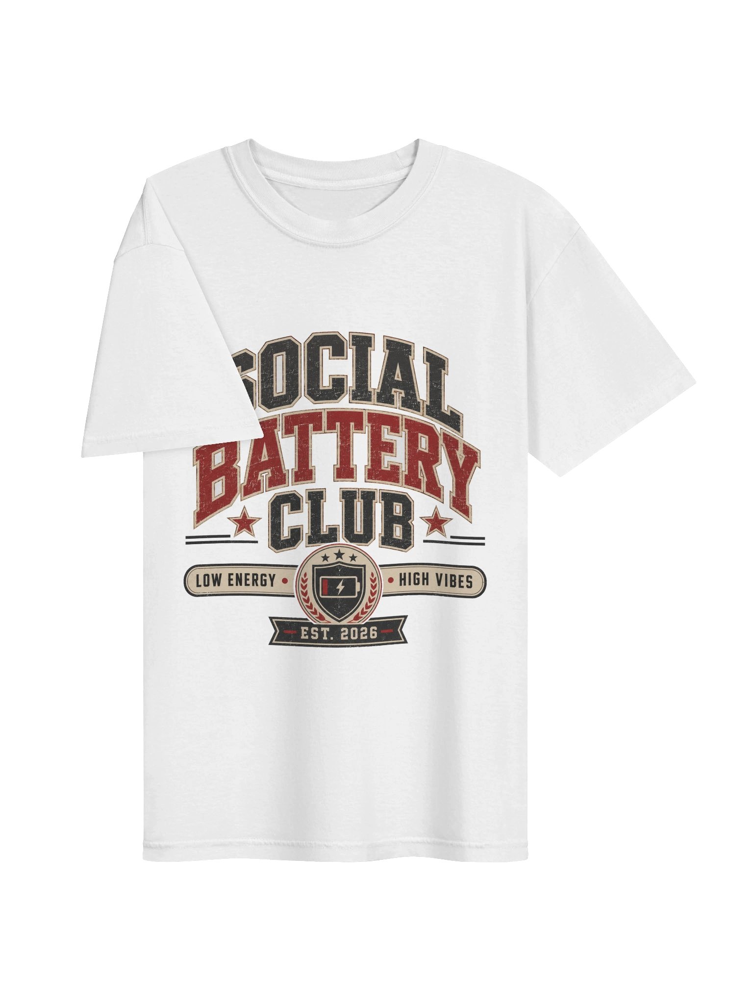 Social Battery Club Vintage Tee – Funny Low Energy Graphic Shirt product image (3)