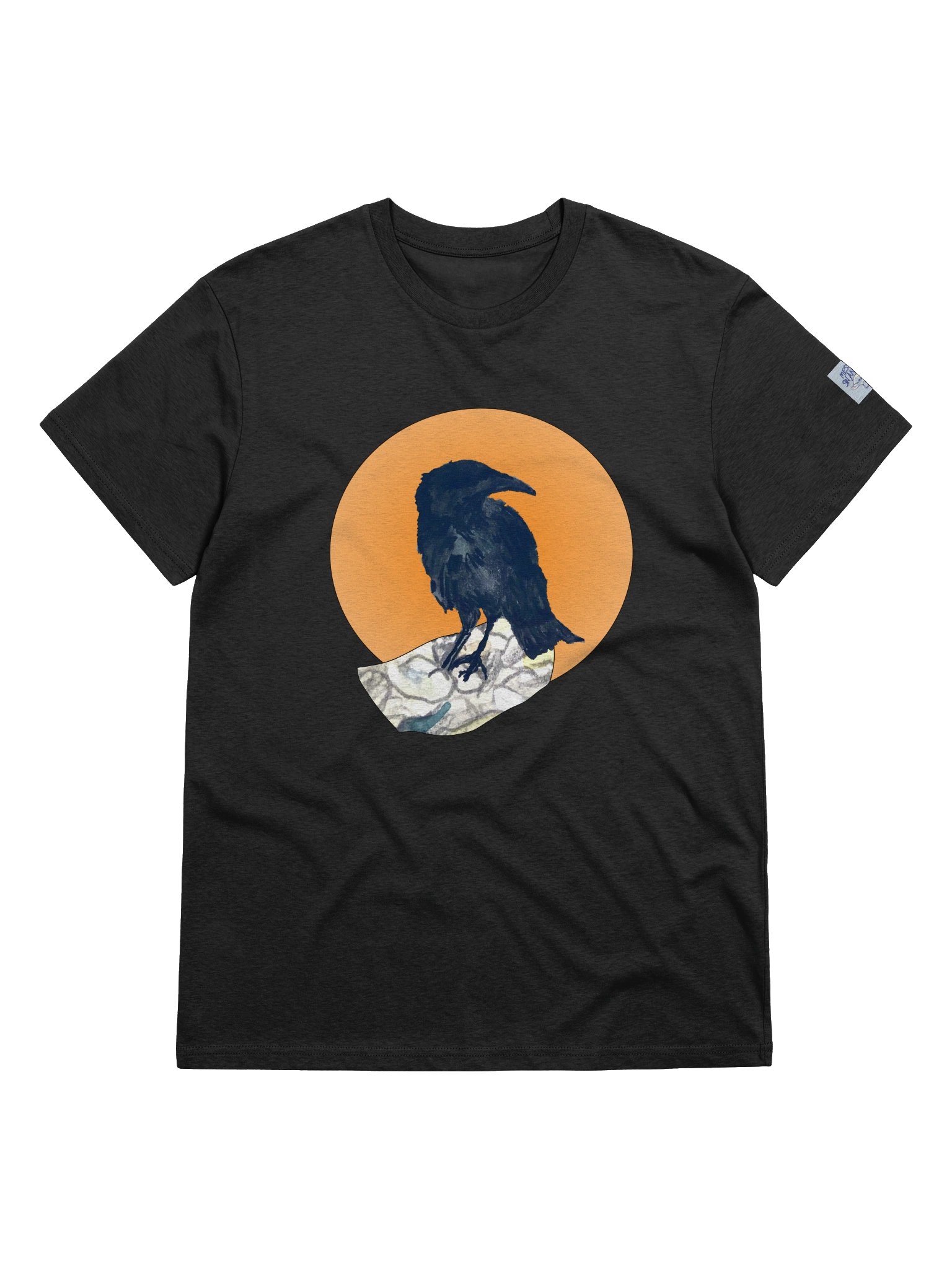 Crow on Pebbles, Organic T-Shirt (Unisex) product image (1)
