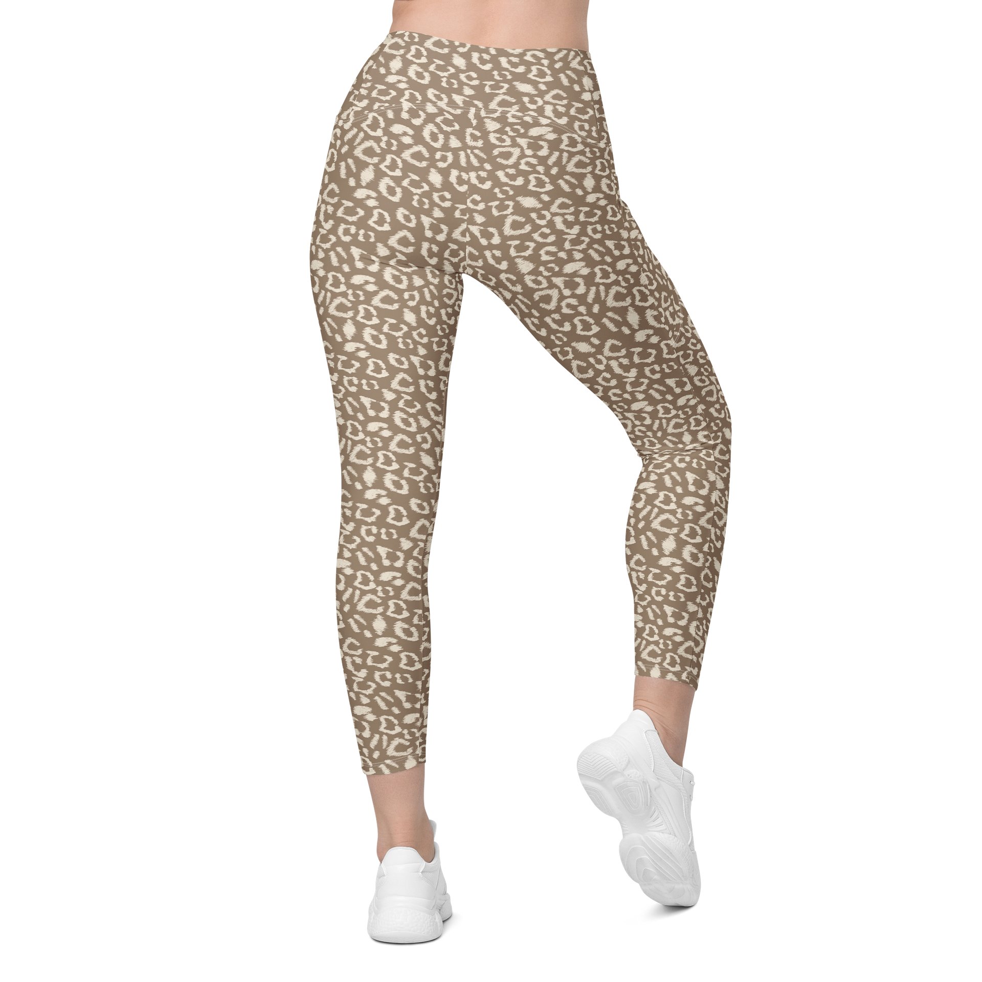 Comfortable Crossover Leggings with Bold Leopard Print product image (2)