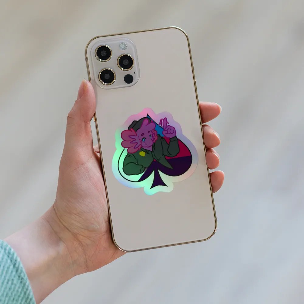 Poly in Spades | Kiss-Cut Holo Sticker product image (6)