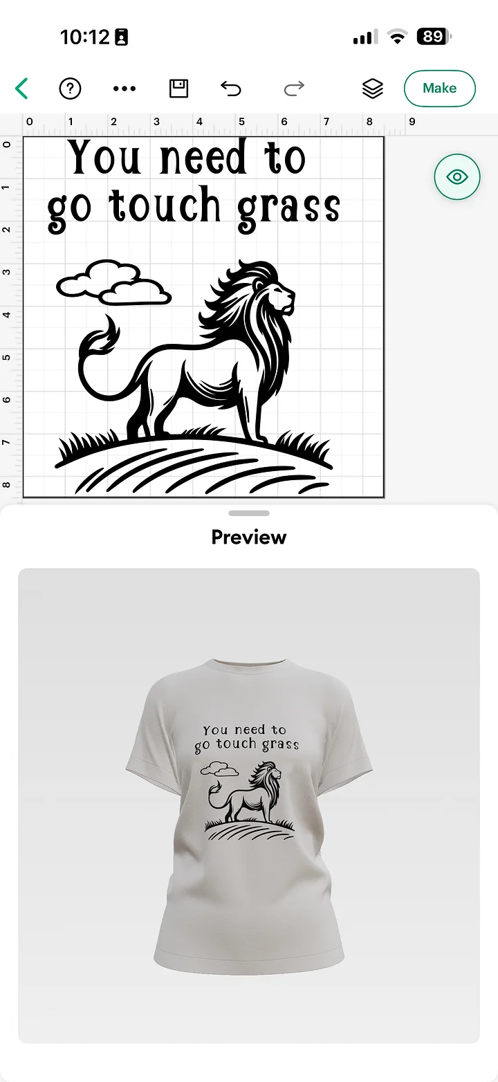 “Go Touch Grass” Lion Graphic Tee product image (1)