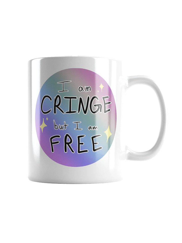 'Cringe but Free' Mug (Handle Right of Design) product image (1)