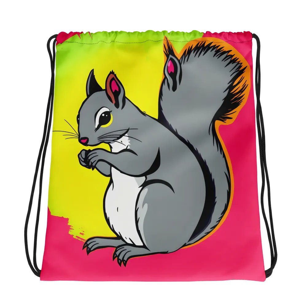 Fluffy Squirrel Drawstring Adventure Bag product image (1)