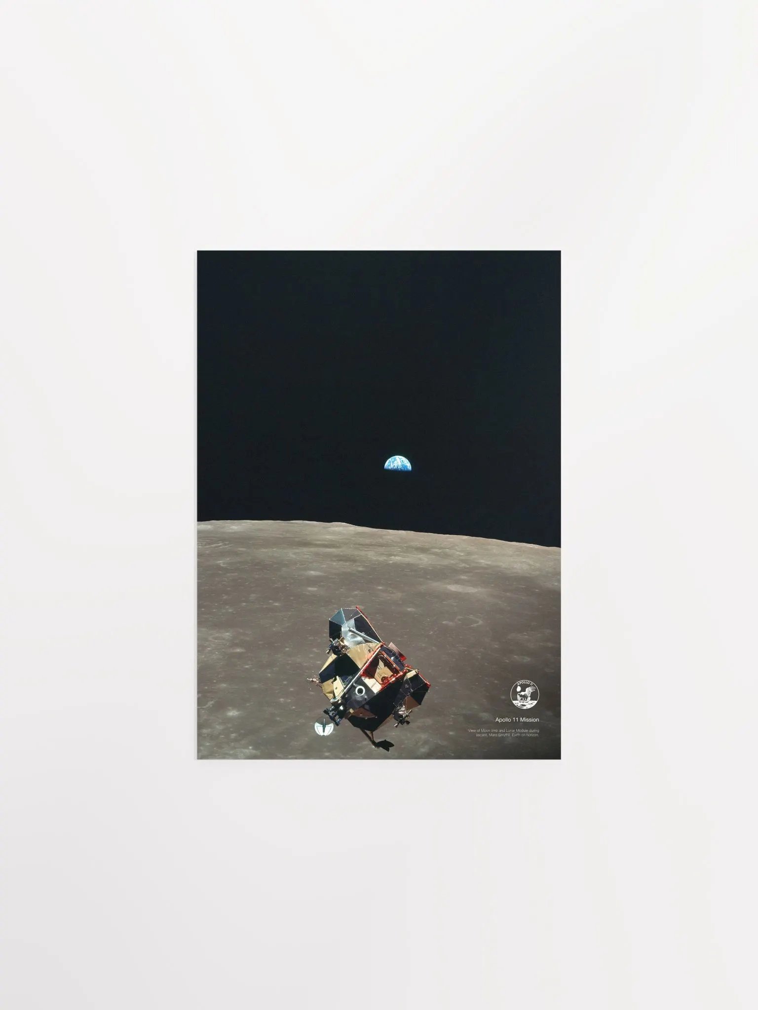 NASA Apollo 11: View of Moon (Earthrise), 1969 — space poster, space art, photo poster, NASA print, space wall decor product image (7)