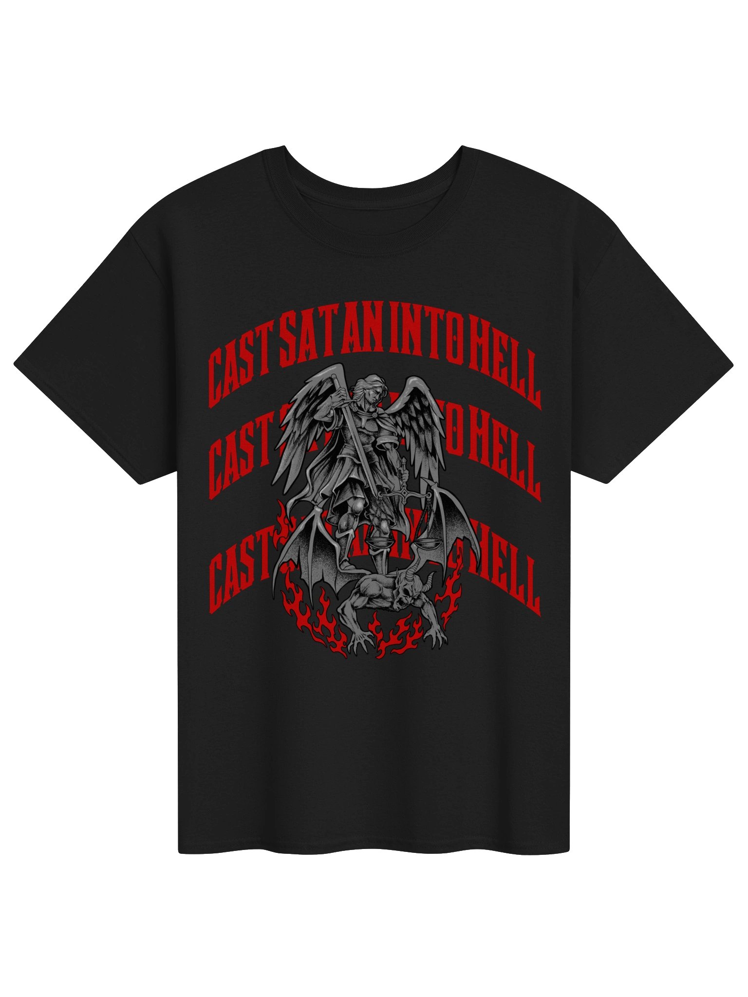 Cast Satan into Hell Metacore Saint Michael V2 - Comfort T-shirt Front product image (1)