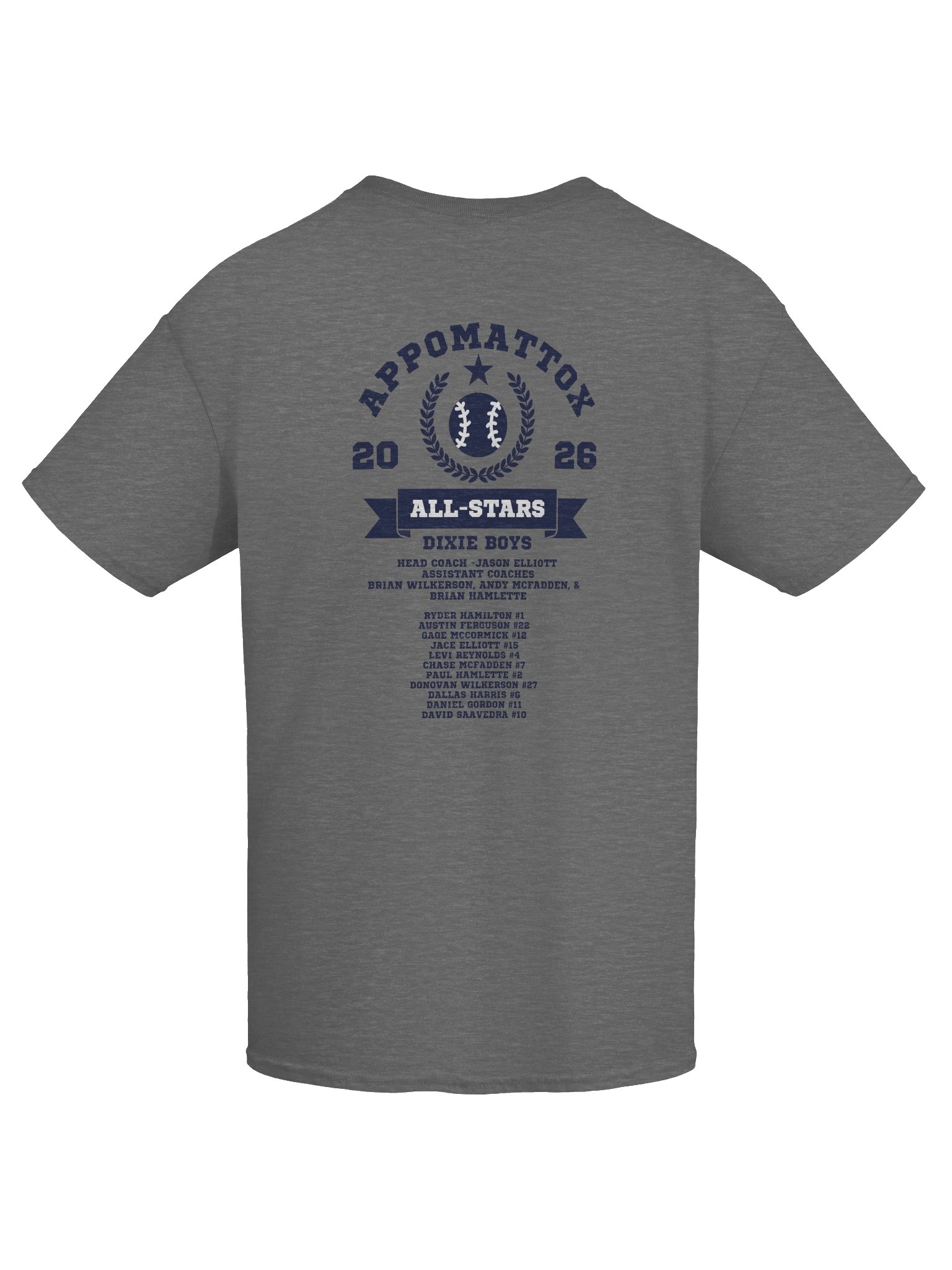 Appomattox All Stars Dixie Boys Team T-Shirt product image (33)
