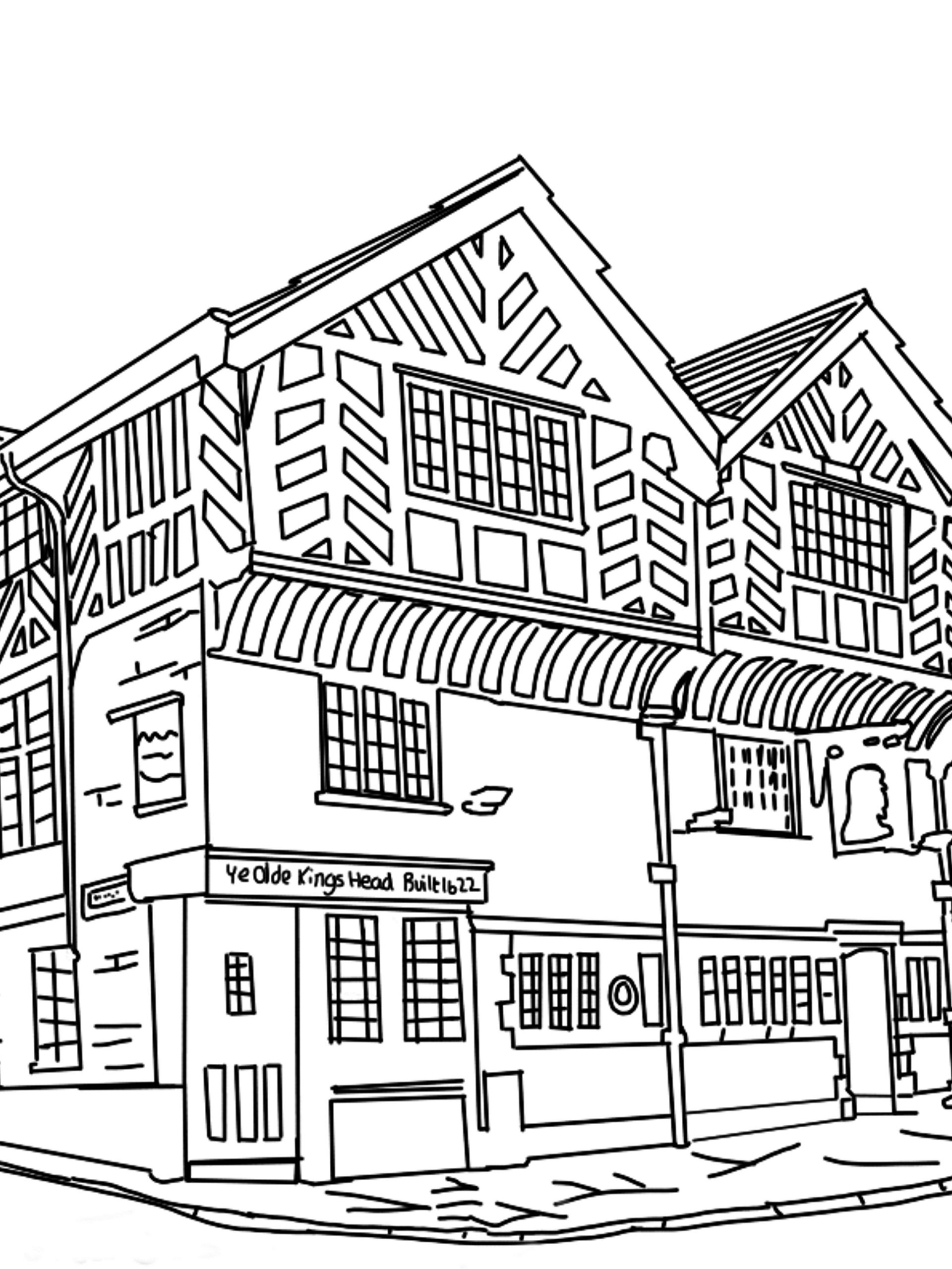 Colouring Sheets of Chester Buildings product image (6)