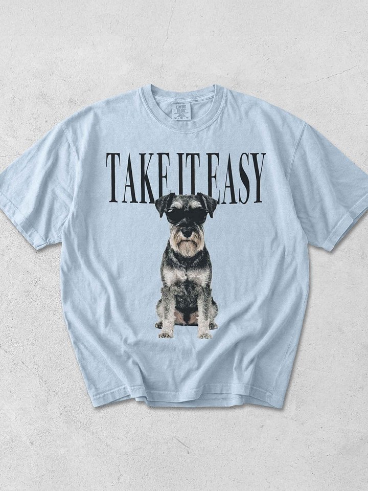 Take It Easy '90s Pop Vintage-Style T-Shirt for Standard Schnauzer(Salt & Pepper) Owner product image (1)