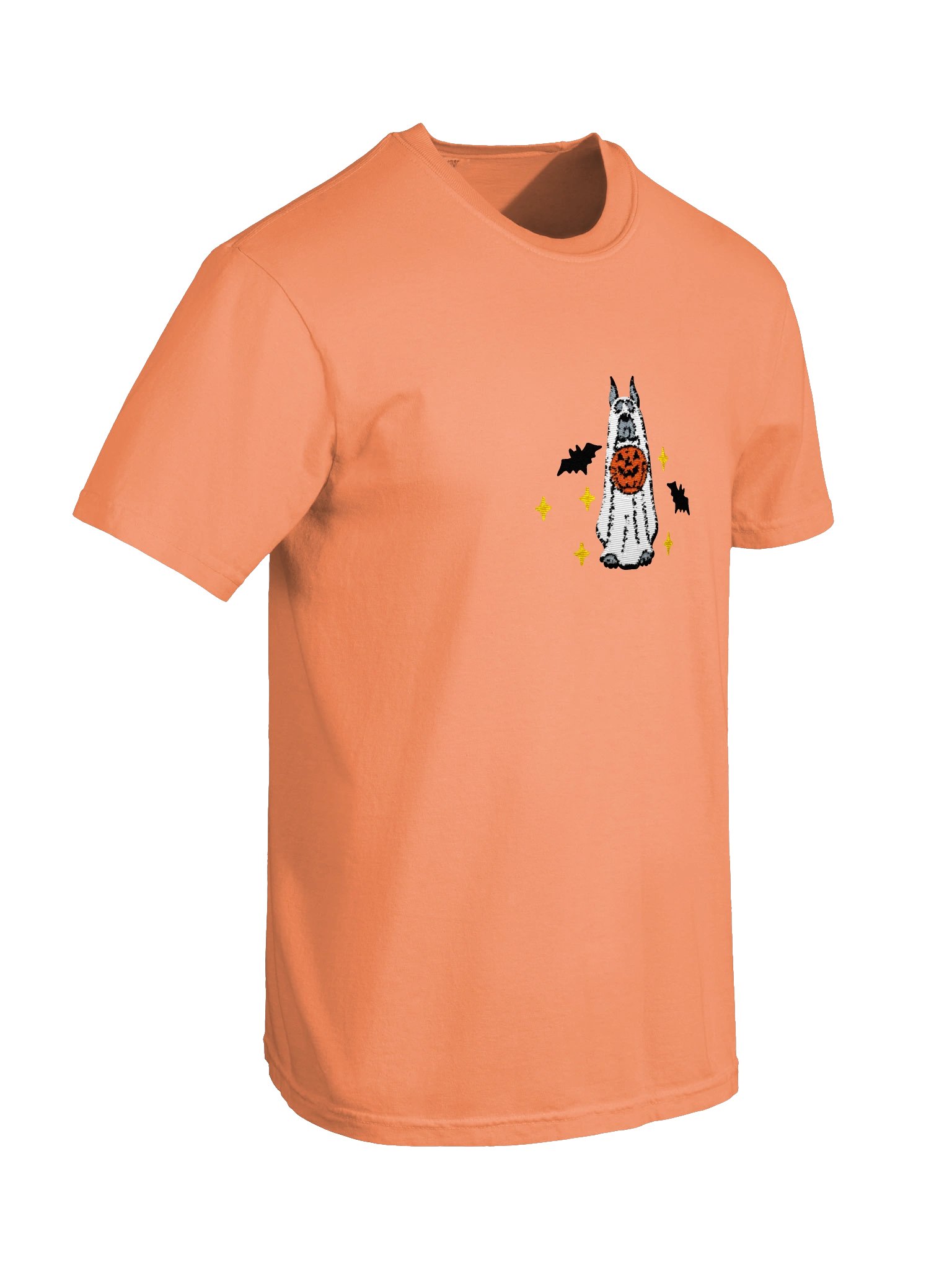 Halloween Great Dane(Grey, Cropped Ears) Embroidered T-Shirt product image (30)