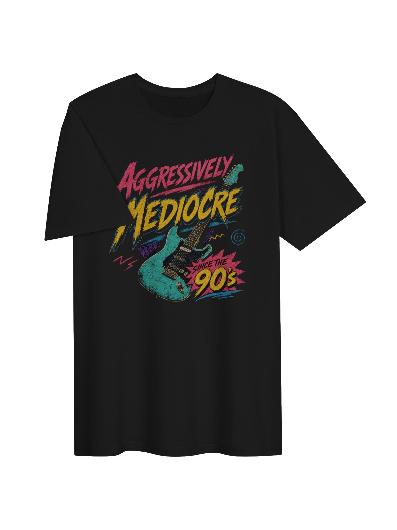 Aggressively mediocre - guitar t-shirt | funny guitar t-shirts product image (4)