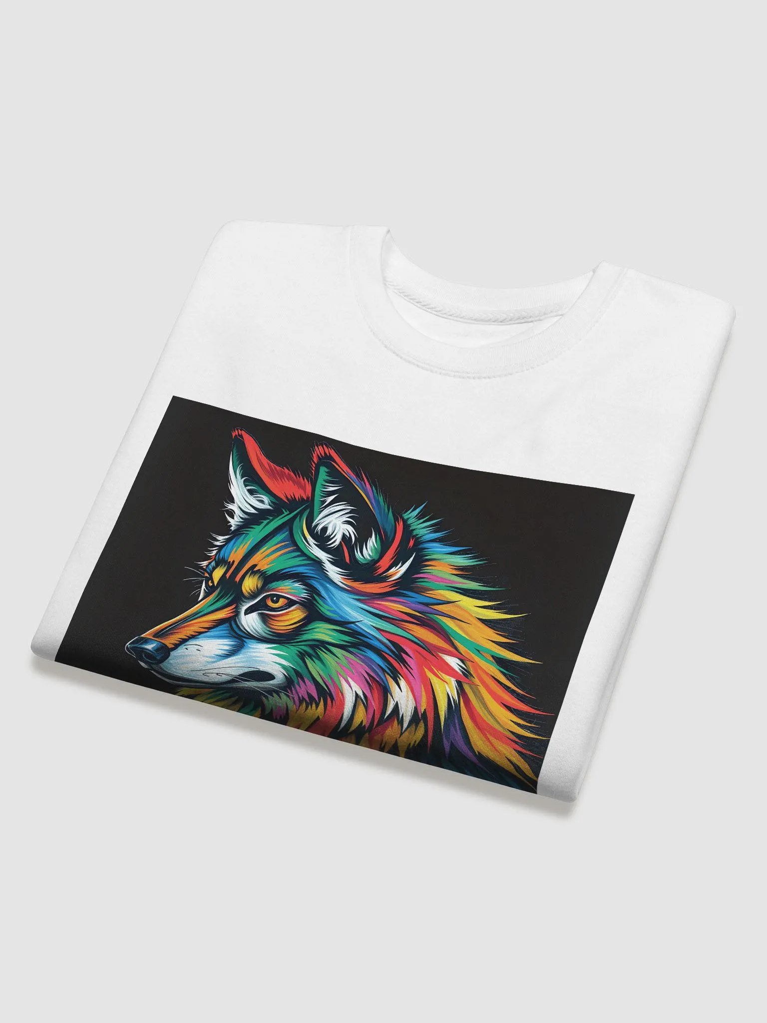 Vibrant Wolf Brushstroke Sweatshirt product image (4)