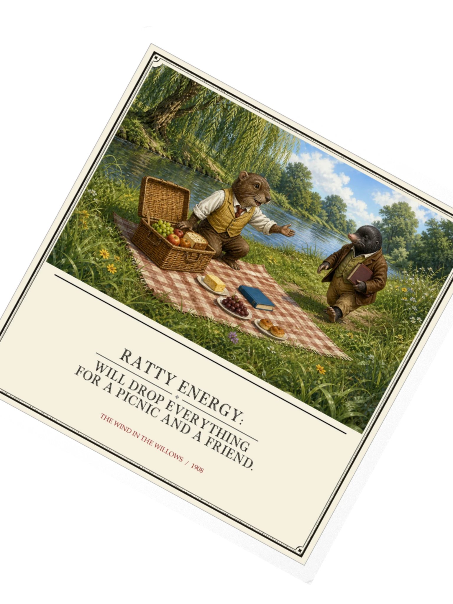 Ratty Energy Will Drop Everything For Picnic -- The Wind in the Willows Sticker product image (2)