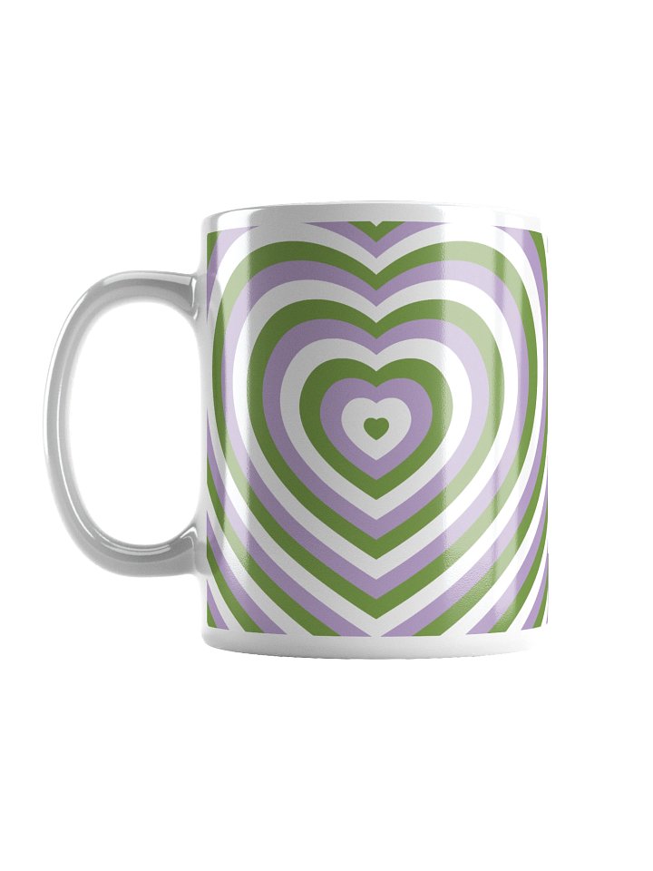 Genderqueer Pride Hearts Mug (Right-handed) product image (1)