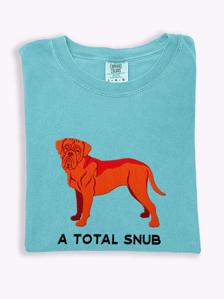 A Total Snub T-Shirt(Embroidered) of a Dogue de Bordeaux(Red) product image (1)