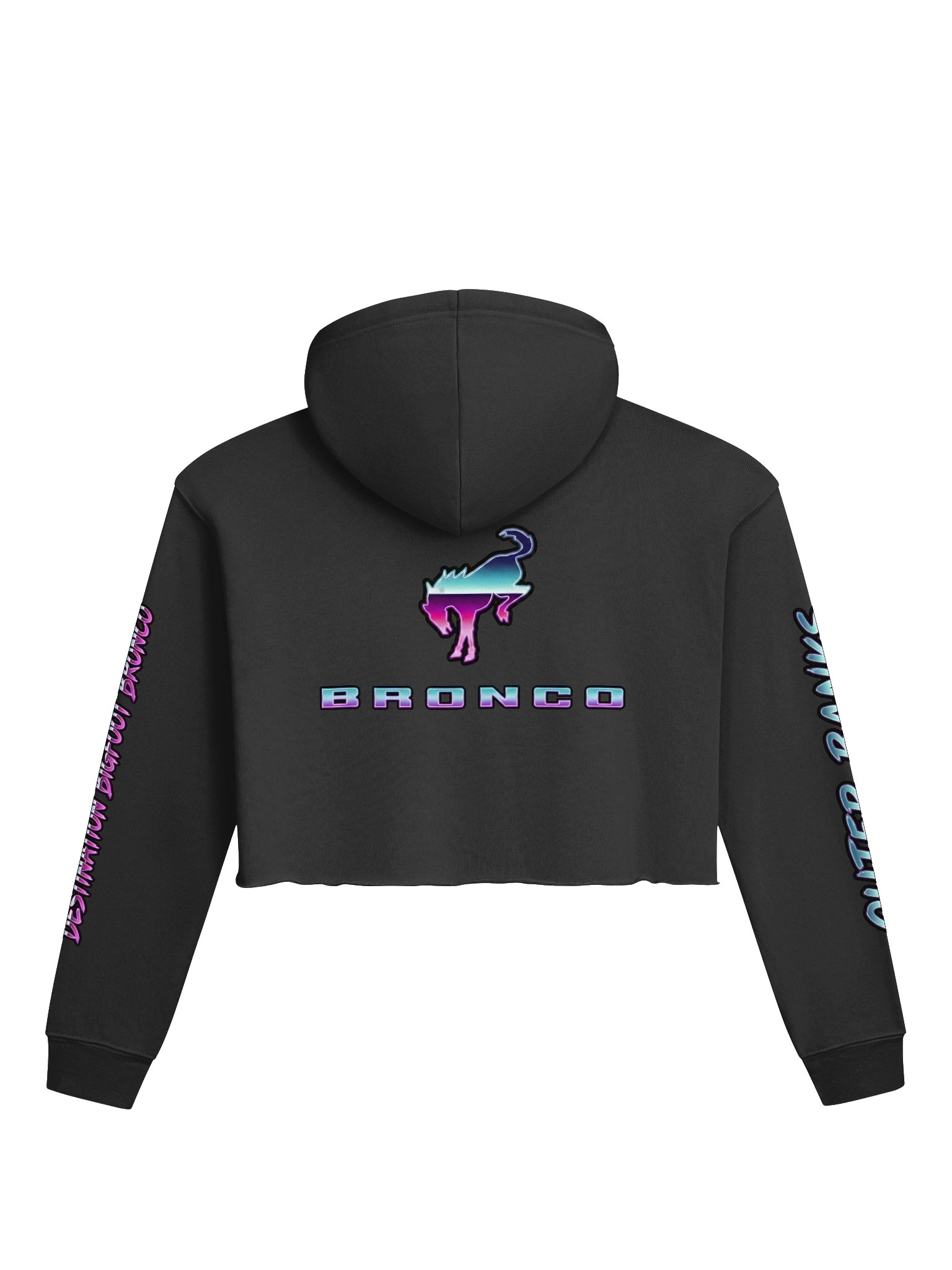 2026 Bronco Beach Bash OBX / Destination Bigfoot Bronco Collab | Bella+Canvas Fleece Women's Crop Hoodie (Multiple Colors Available) product image (4)