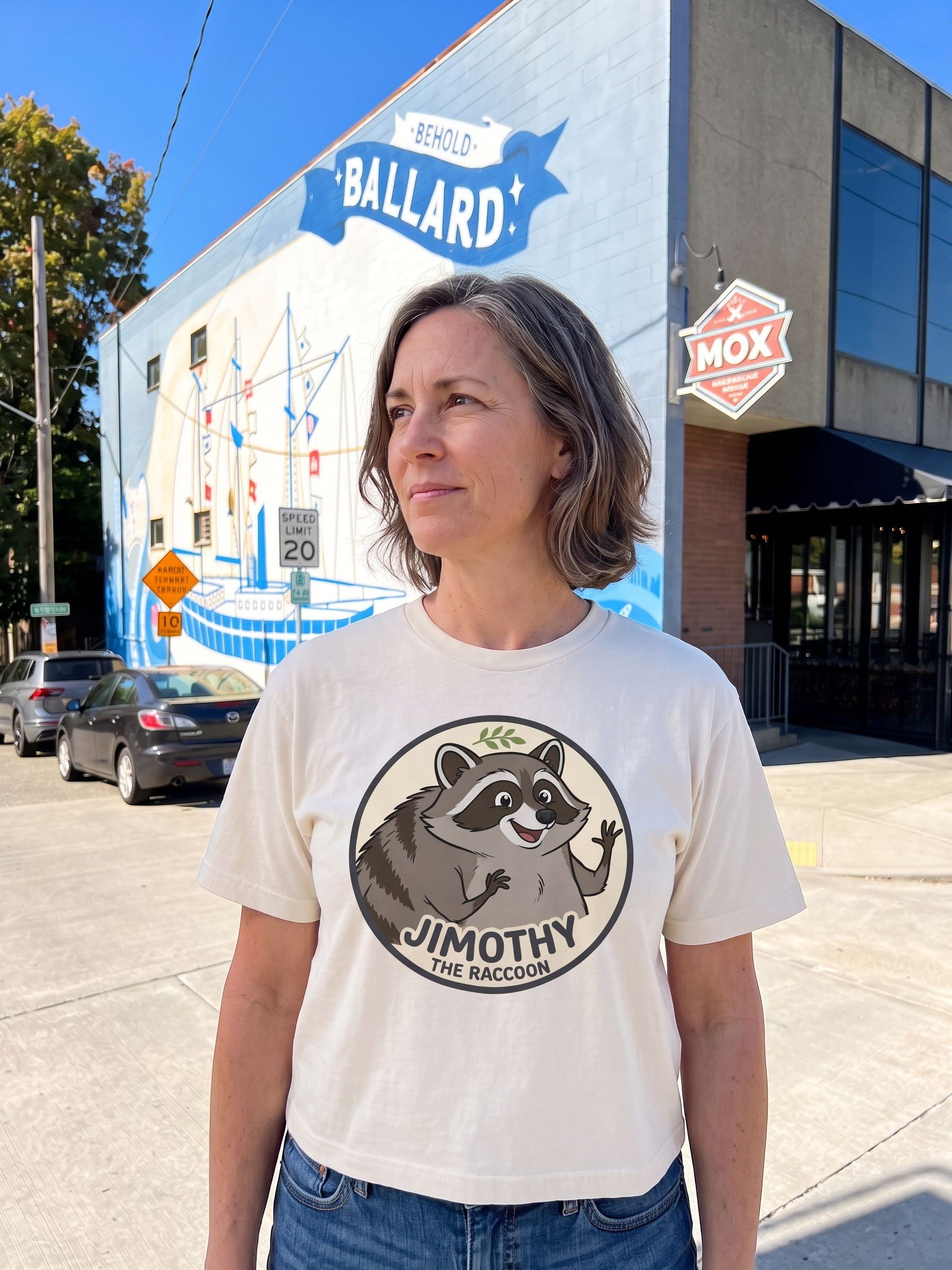 Jimothy the Raccoon Women's Heavyweight Boxy Shirt product image (1)