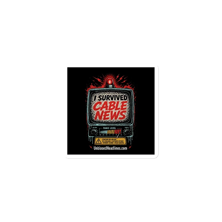 I Survived Cable News (TV Panic-Meter) Magnet product image (1)